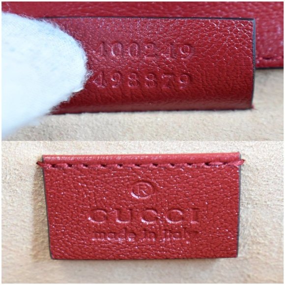 GUCCI Dionysus GG Tweed Small Shoulder Bag Cerise - Picture 12 of 12